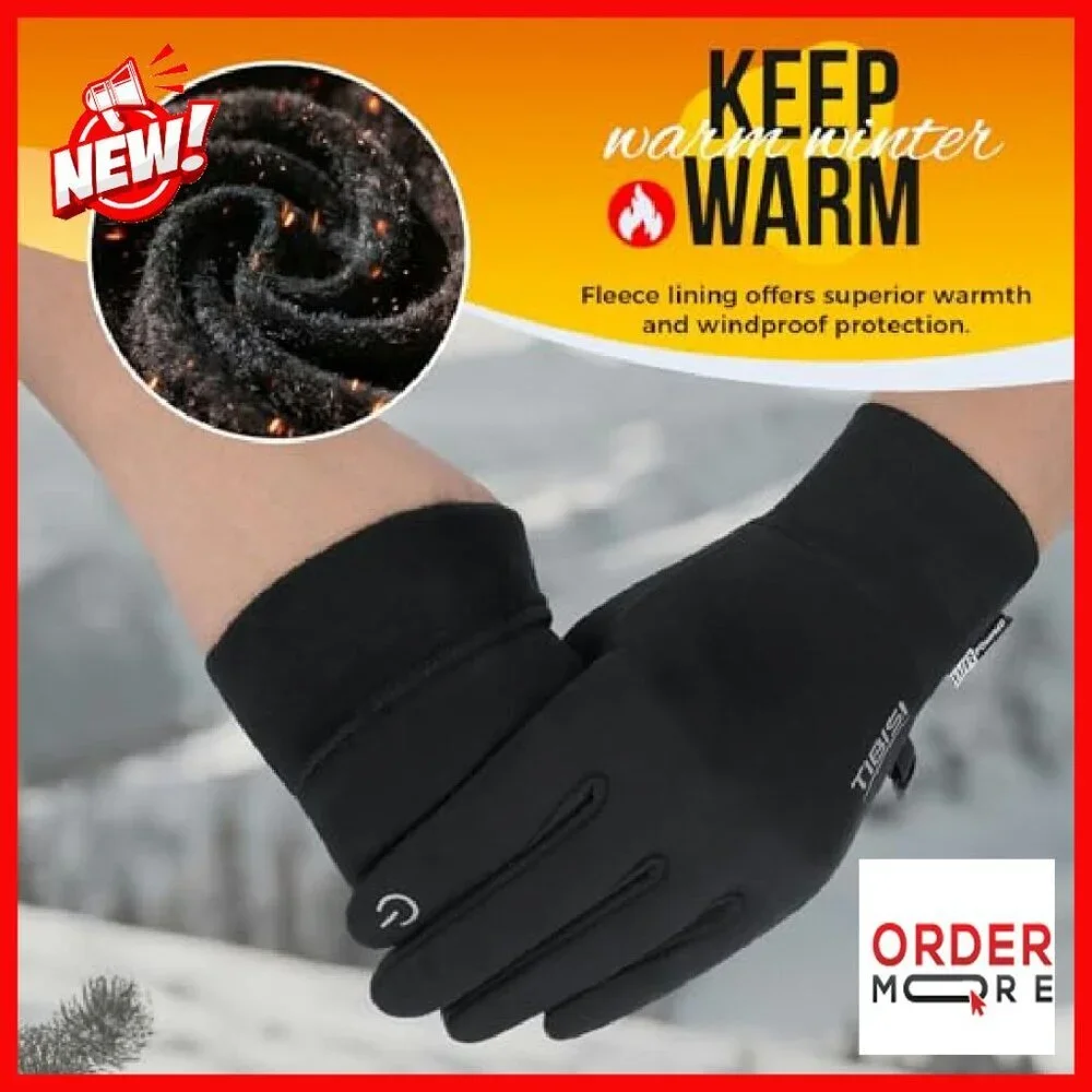 Winter Touchscreen Gloves Windproof Thermal for Running Cycling Skiing